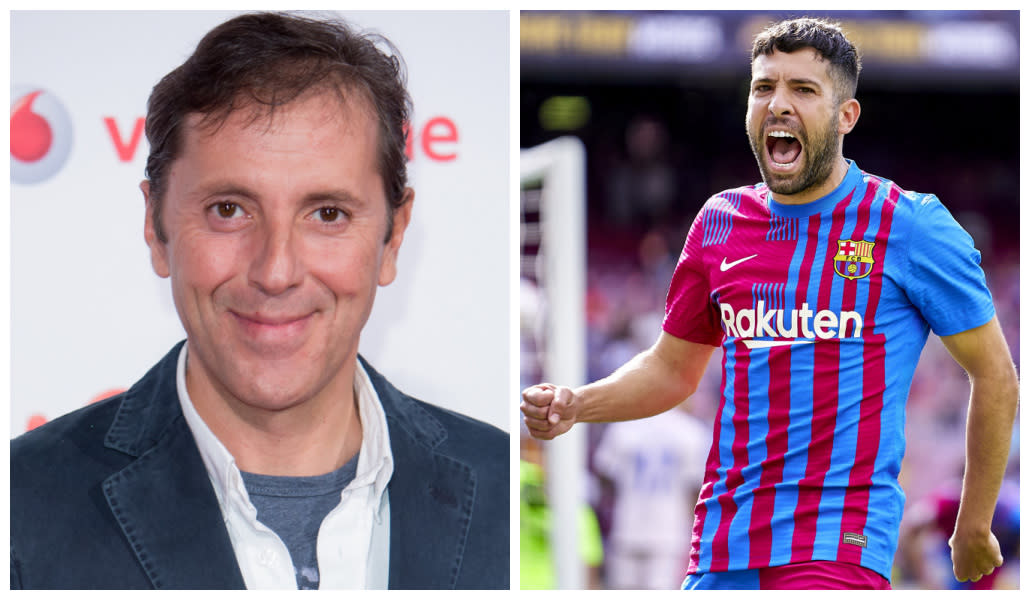 Paco González aprovecha la rebaja salarial de Jordi Alba para lanzar un 'palo' doble que no le sale muy bien. (Fuentes: Pablo Cuadra/Getty Images y Pedro Salado/Quality Sport Images/Getty Images)