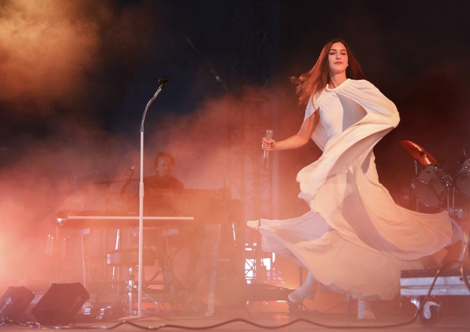 Weyes Blood performs on Sunday at Coachella.