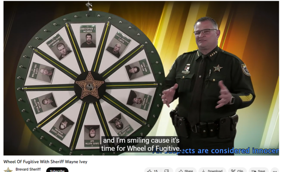This photo shows the first “Wheel of Fugitive” episode David Gay was wrongfully featured on in January 2021, according to the lawsuit.