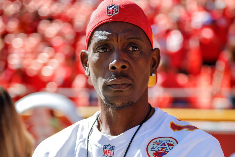 <p>David Eulitt/Getty</p> Patrick Mahomes Sr Father to Chiefs Patrick Mahomes