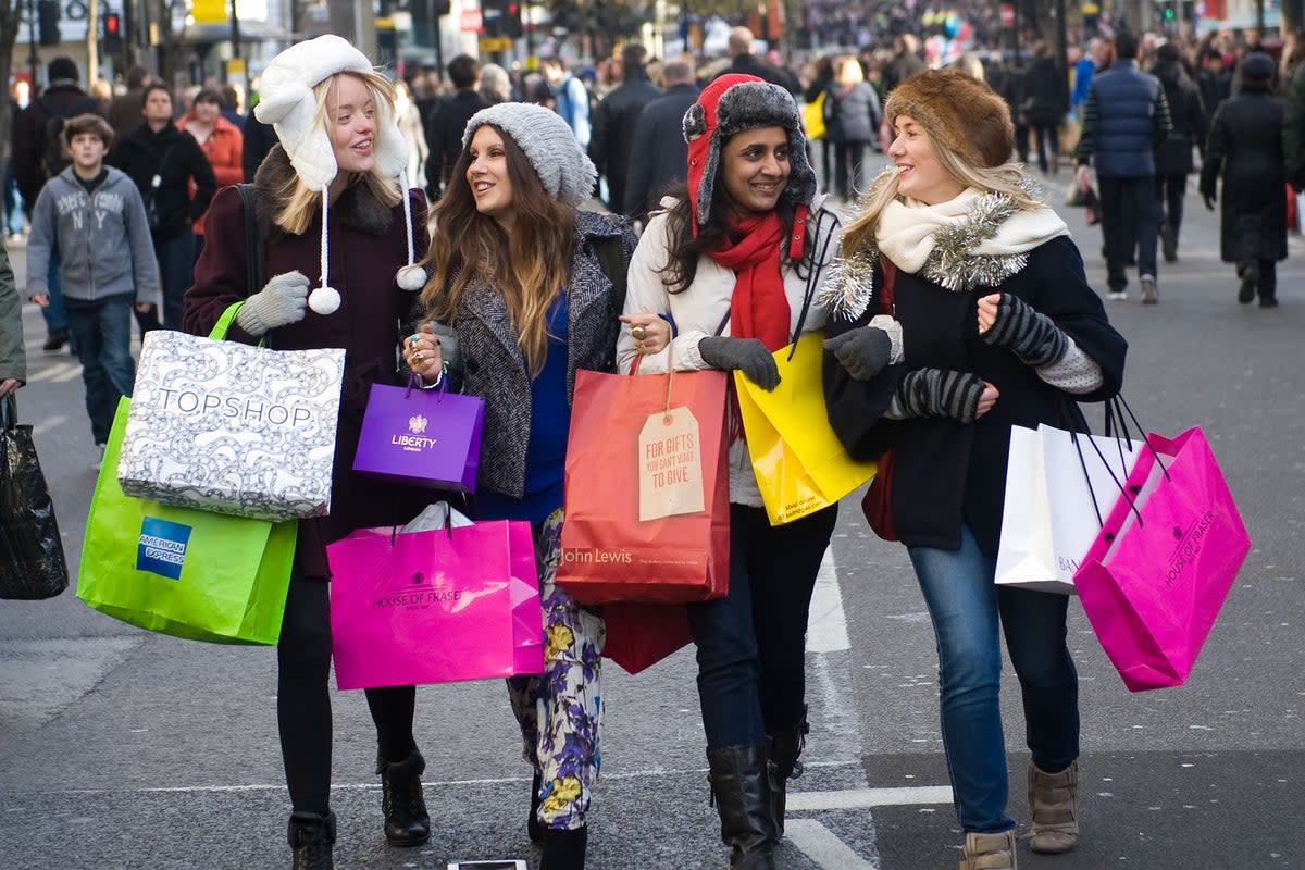 The tills were ringing out for Christmas time on London’s Oxford Street (Samir Hussein/Getty Images)