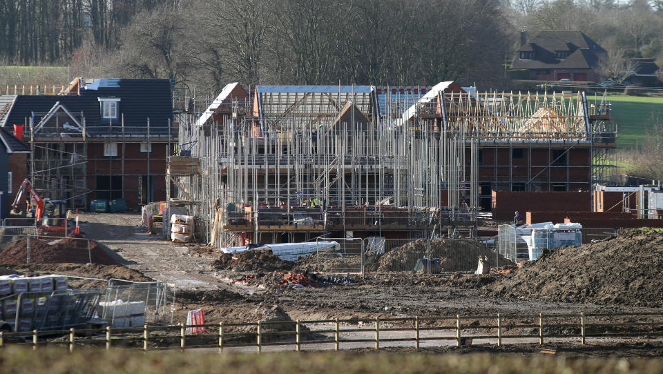 Houses under construction on a new housing development in Basingstoke, Hampshire, as people struggling in England's &quot;broken&quot; housing market should not be offered a &quot;false choice&quot; between renting and buying, Communities Secretary Sajid Javid has said.