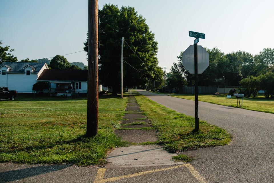 The sidewalk along at Arch St and High St in Port Washington is among many in a state of disrepair used by children en route to school, and targeted for replacement to become ADA compliant and generally safer.