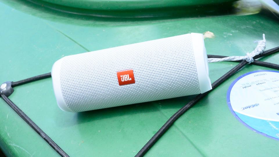 Plug into great tunes, wherever you are, with this portable speaker.