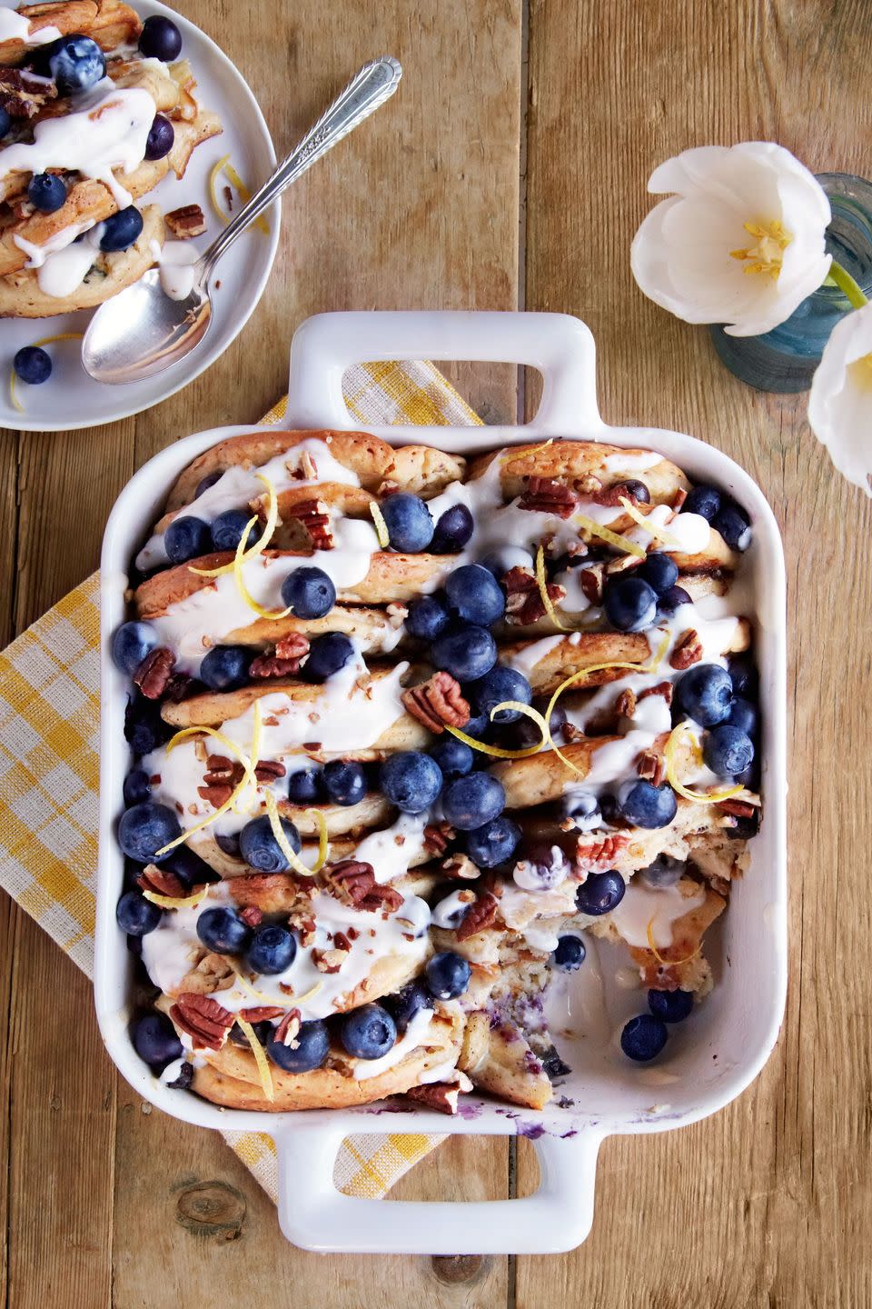 blueberry pecan pancake bread pudding