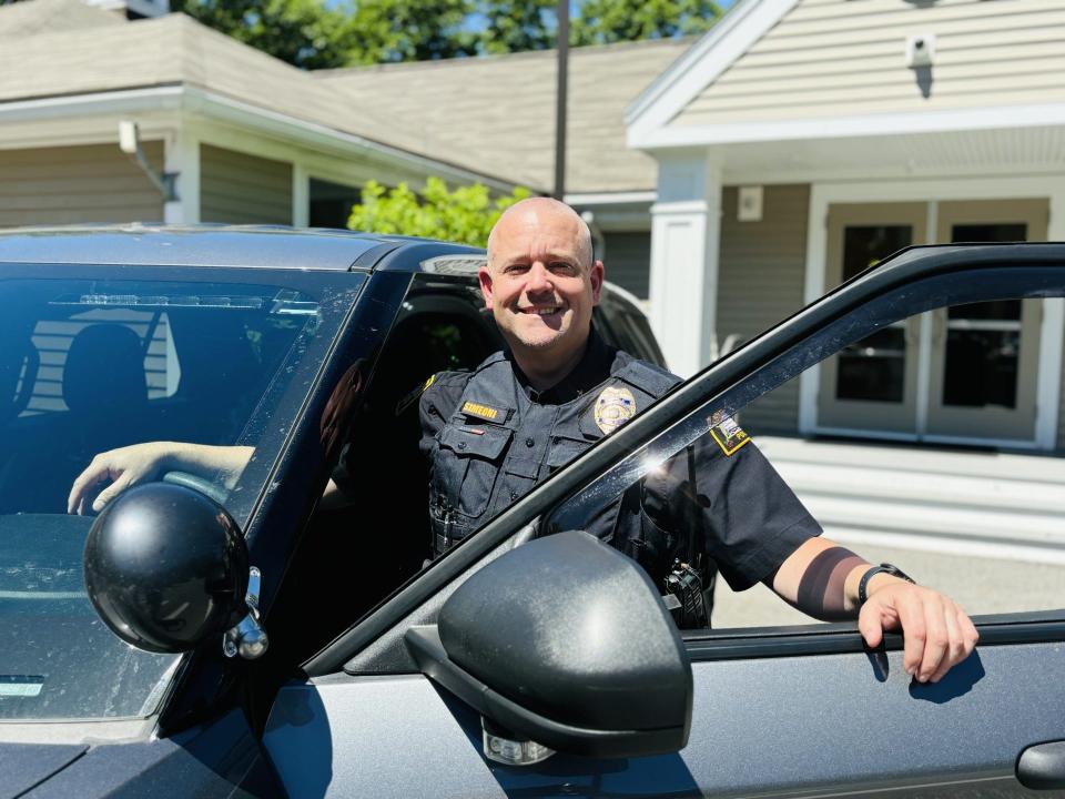 Chris Simeoni, of Lyman, Maine, will take the helm of the Kennebunkport Police Department as its new chief on Monday, July 1. He is seen here at the Kennebunkport station on Thursday, June 27, 2024.