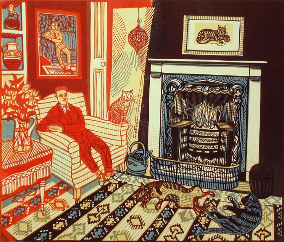 Fireside: Bawden's scenes of domesticity suggest an artist at ease with himself and life