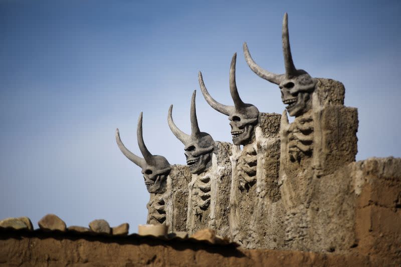 Bolivian house with devil sculptures spooks highland city