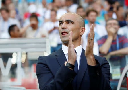 Soccer Football - World Cup - Group G - Belgium vs Tunisia - Spartak Stadium, Moscow, Russia - June 23, 2018 Belgium coach Roberto Martinez before the match REUTERS/Carl Recine