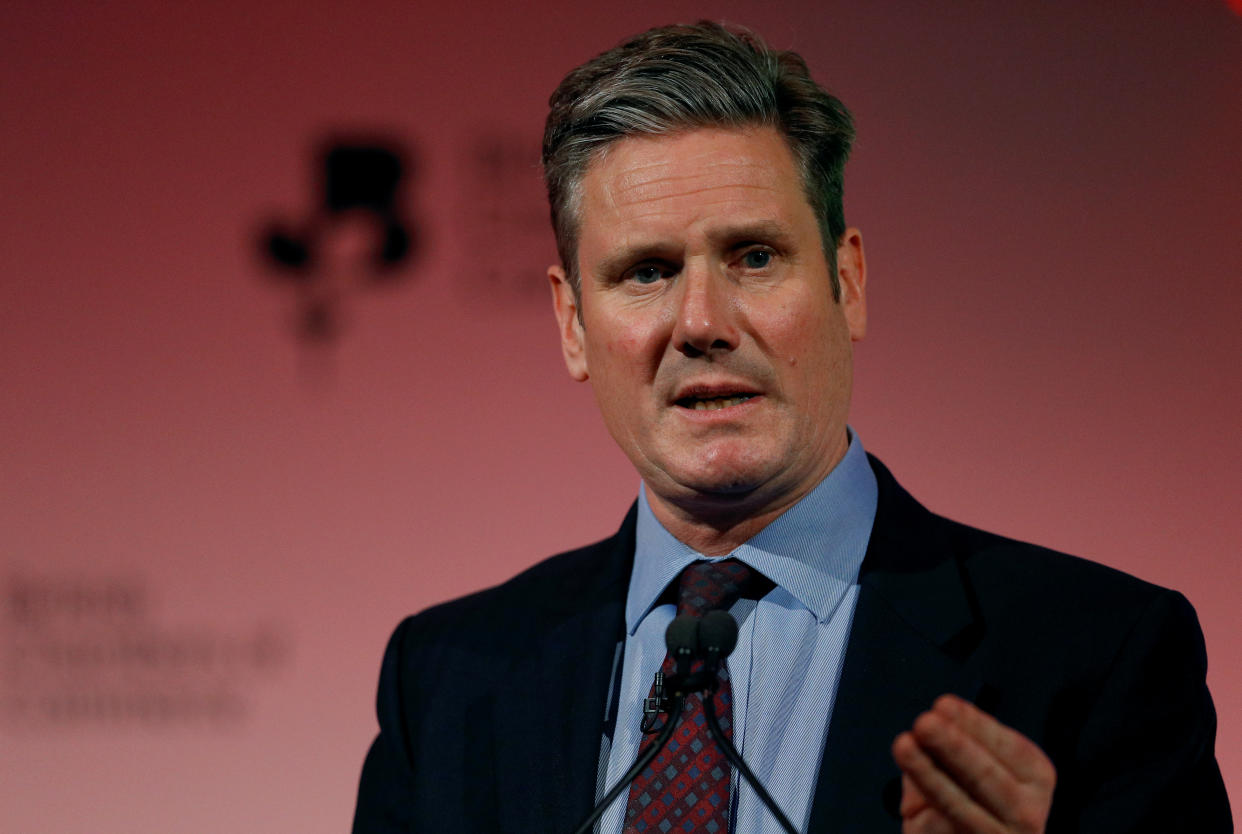 Labour leader <span class="caas-xray-inline-tooltip"><span class="caas-xray-inline caas-xray-entity caas-xray-pill rapid-nonanchor-lt" data-entity-id="Keir_Starmer" data-ylk="cid:Keir_Starmer;pos:1;elmt:wiki;sec:pill-inline-entity;elm:pill-inline-text;itc:1;cat:OfficeHolder;" tabindex="0" aria-haspopup="dialog"><a href="https://search.yahoo.com/search?p=Keir%20Starmer" data-i13n="cid:Keir_Starmer;pos:1;elmt:wiki;sec:pill-inline-entity;elm:pill-inline-text;itc:1;cat:OfficeHolder;" tabindex="-1" data-ylk="slk:Keir Starmer;cid:Keir_Starmer;pos:1;elmt:wiki;sec:pill-inline-entity;elm:pill-inline-text;itc:1;cat:OfficeHolder;" class="link ">Keir Starmer</a></span></span>. Photo: Peter Nicholls/Reuters