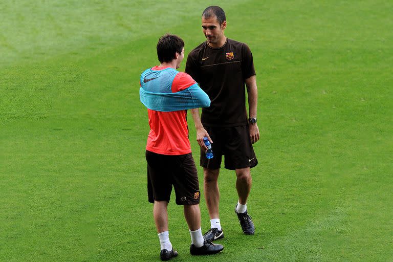 Lionel Messi y Pep Guardiola construyeron una gran relación en Barcelona, cuando el DT catalán consiguió una versión exuberante del crack rosarino