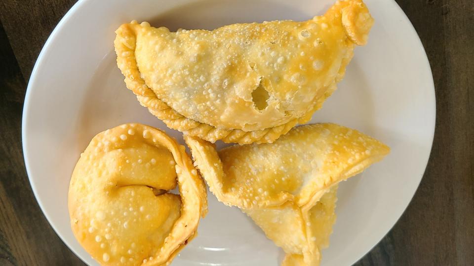 Mila's Bistro offers many empanada selections, all with different shapes.