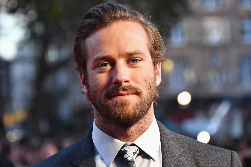 <p>Gareth Cattermole/Getty </p> Armie Hammer attends the 