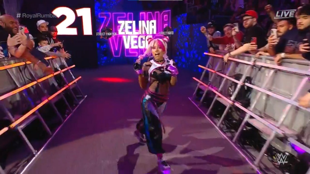 Zelina Vega came out in full Juri cosplay at WWE's Royal Rumble for her big Street  Fighter 6 reveal and reenacted part of her Critical Art