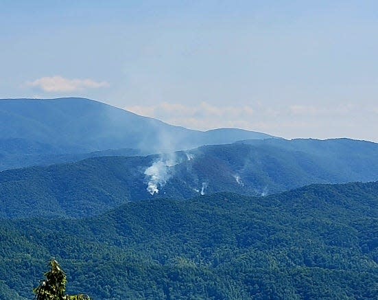 The Flint Gap Fire in the Great Smoky Mountains National Park spread to 28 acres on Sept. 10, 2024.