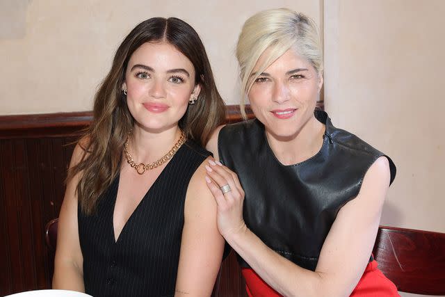 <p>Mike Coppola/Getty</p> Lucy Hale and Selma Blair.