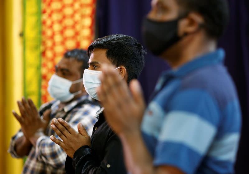 Migrant workers revisit the community after more than a year of movement curbs due to the coronavirus disease (COVID-19) outbreak, in Singapore