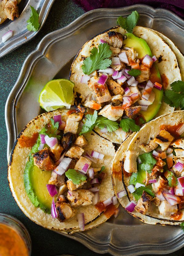 Grilled Chicken and Avocado Street Tacos