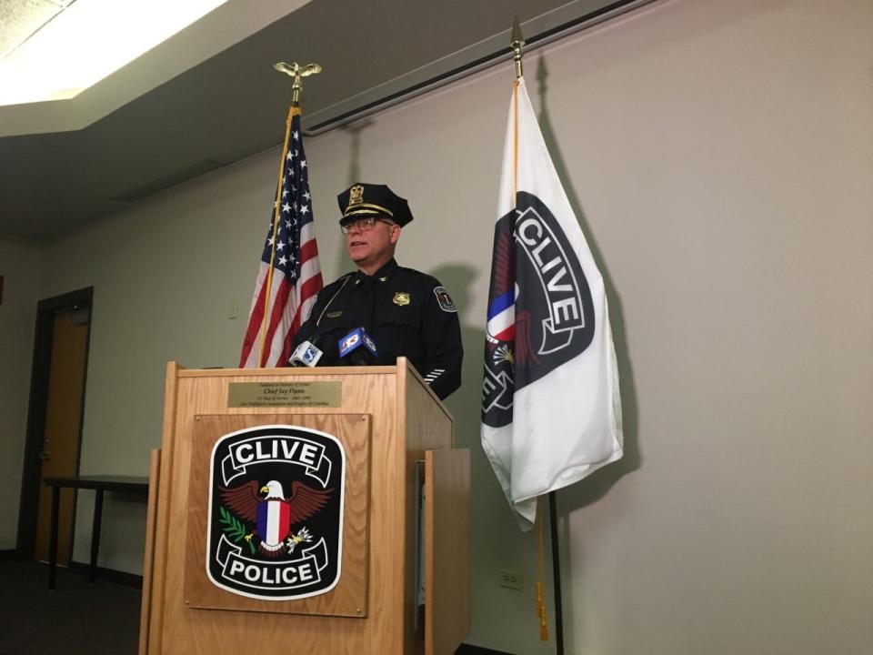 Clive Police Chief Michael Venema said at a news conference Friday gives information on a hit-and-run case which ended with the woman admitting she hit a 14-year-old girl because she was "a Mexican."