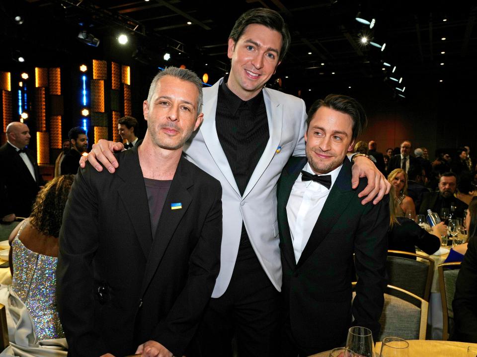 Jeremy Strong, Nicholas Braun, and Kieran Culkin