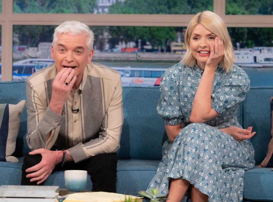 Phillip Schofield and Holly Willoughby on the set of This Morning