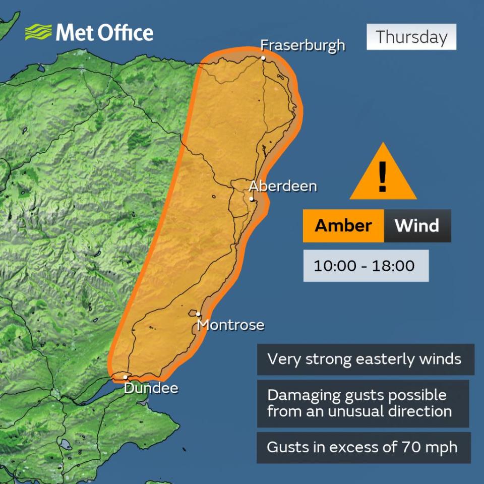 Amber alert starting at 10am (Met Office)