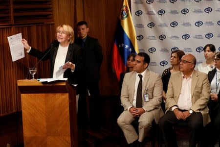 Venezuela's chief prosecutor Luisa Ortega Diaz makes declarations during a news conference in Caracas, Venezuela, July 4, 2017. REUTERS/Carlos Garcia Rawlins