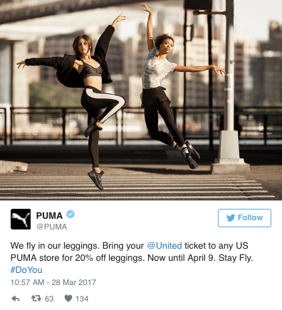 The athletics brand joins the #LeggingsGate conversation with a timely promotion.