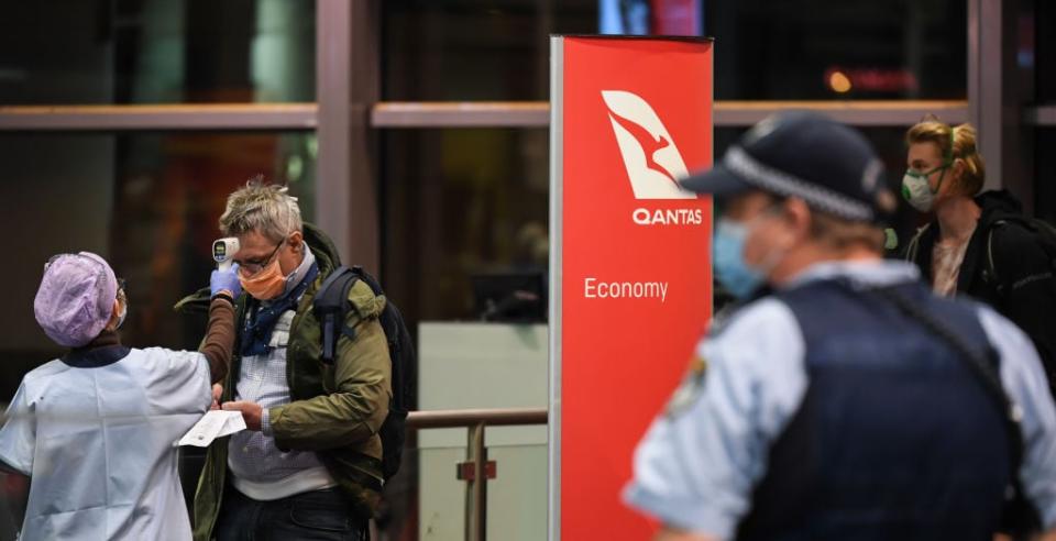 An arriving passenger is checked in Australia - getty