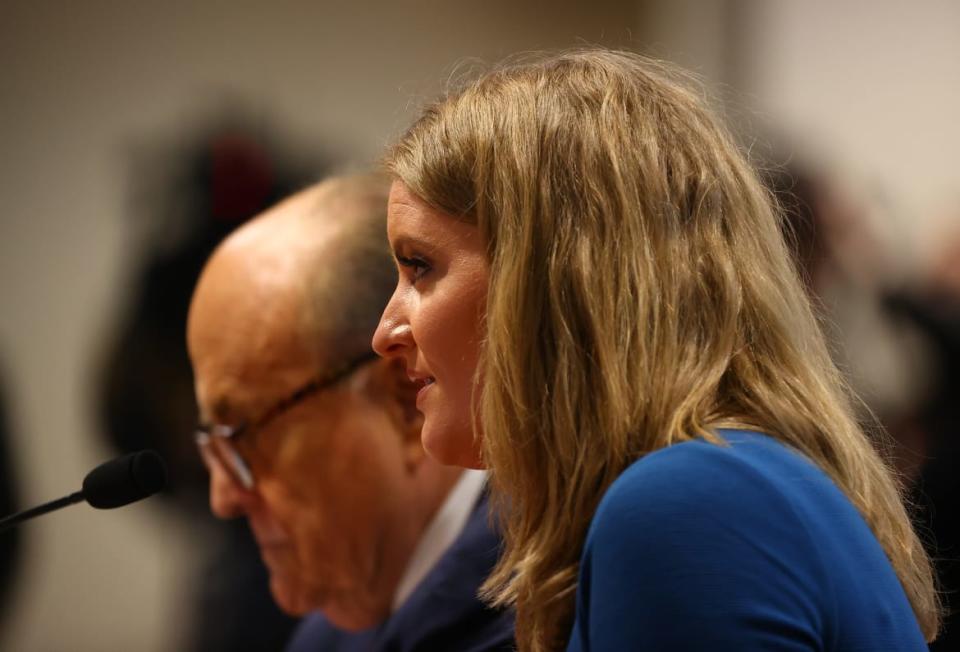 A photo of Jenna Ellis with Rudy Giuliani in 2020.