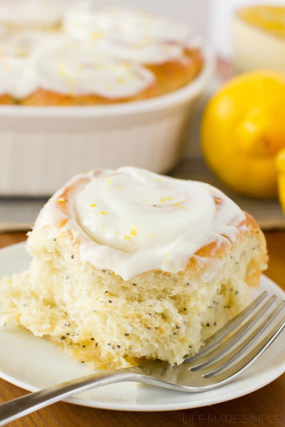 Lemon Poppy Seed Sweet Rolls