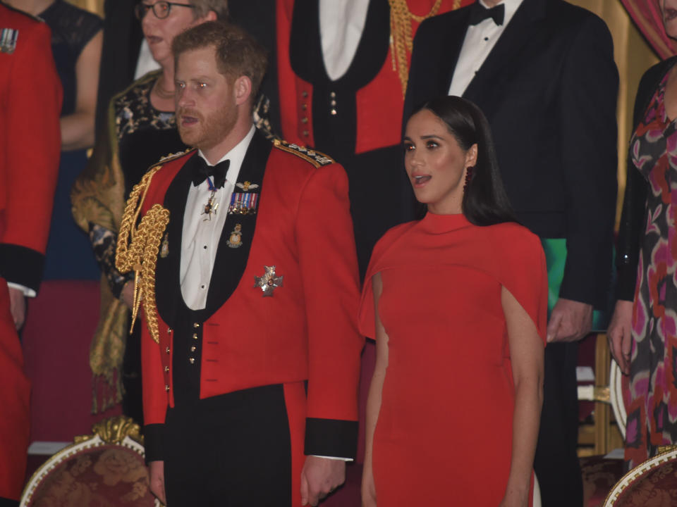 The Duke and Duchess of Sussex attend The Mountbatten Festival of Music at the Royal Albert Hall in London.