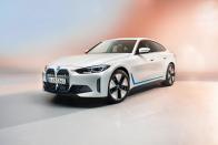 <p>BMW shows off its production i4 electric sedan for the first time</p> 