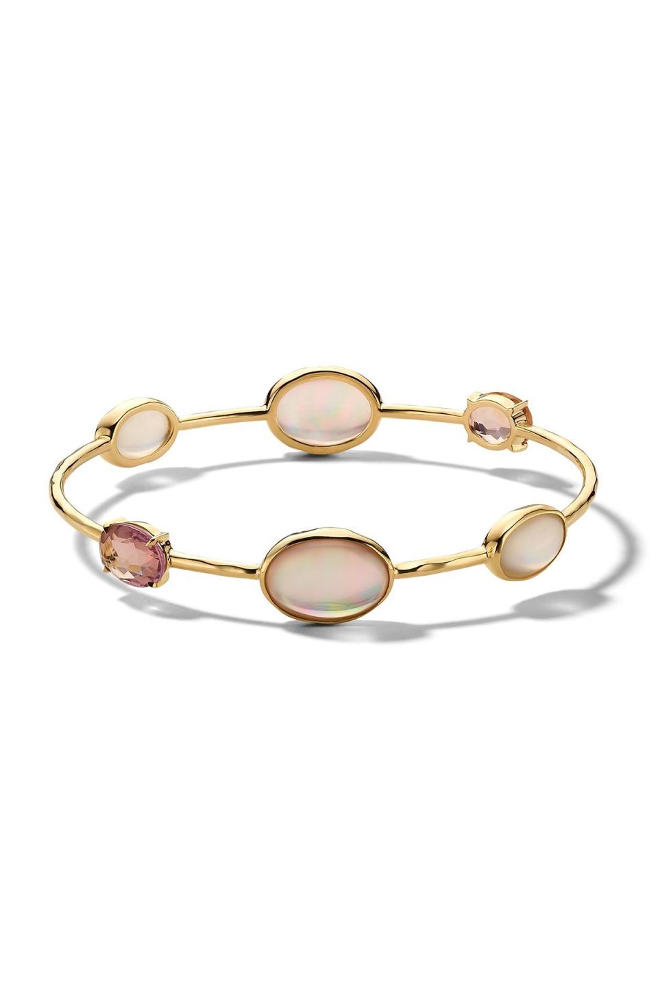 6-Stone Bangle in 18K Gold