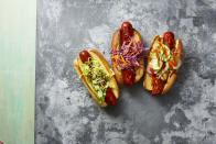<p>Summer wouldn't be complete without hotdogs, but this year, we encourage you to remix your toppings in unexpected ways. You can thank us after trying one of these duos: napa cabbage with scallions; purple cabbage and carrots; cucumbers and radishes. </p><p><strong>RELATED:</strong> <a href="https://www.goodhousekeeping.com/food-recipes/g863/hot-dog-recipes/" rel="nofollow noopener" target="_blank" data-ylk="slk:Delicious Hot Dog Recipes to Make;elm:context_link;itc:0;sec:content-canvas" class="link ">Delicious Hot Dog Recipes to Make </a></p>