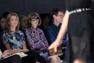 Anna Wintour attends the Jason Wu spring 2013 show, Friday, Sept. 7, 2012 in New York. (Photo by Diane Bondareff/Invision/AP Images)