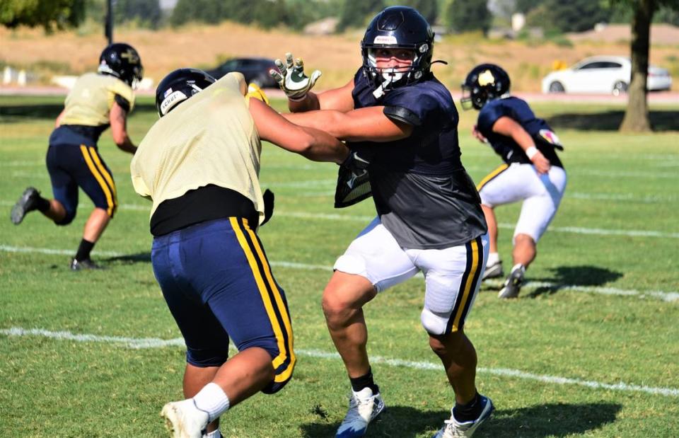 Merced College sophomore Samari Russo is expected to be a big contributor on the defensive line for the Blue Devils this season.