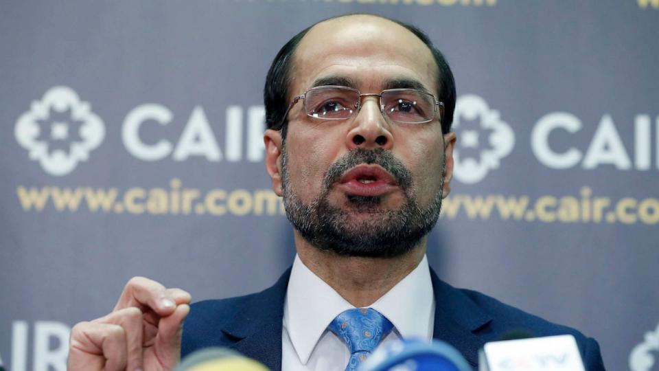 PHOTO: Council on American-Islamic Relations (CAIR) national executive director Nihad Awad speaks during a news conference, Jan. 30, 2017, in Washington. (Alex Brandon/AP, FILE)