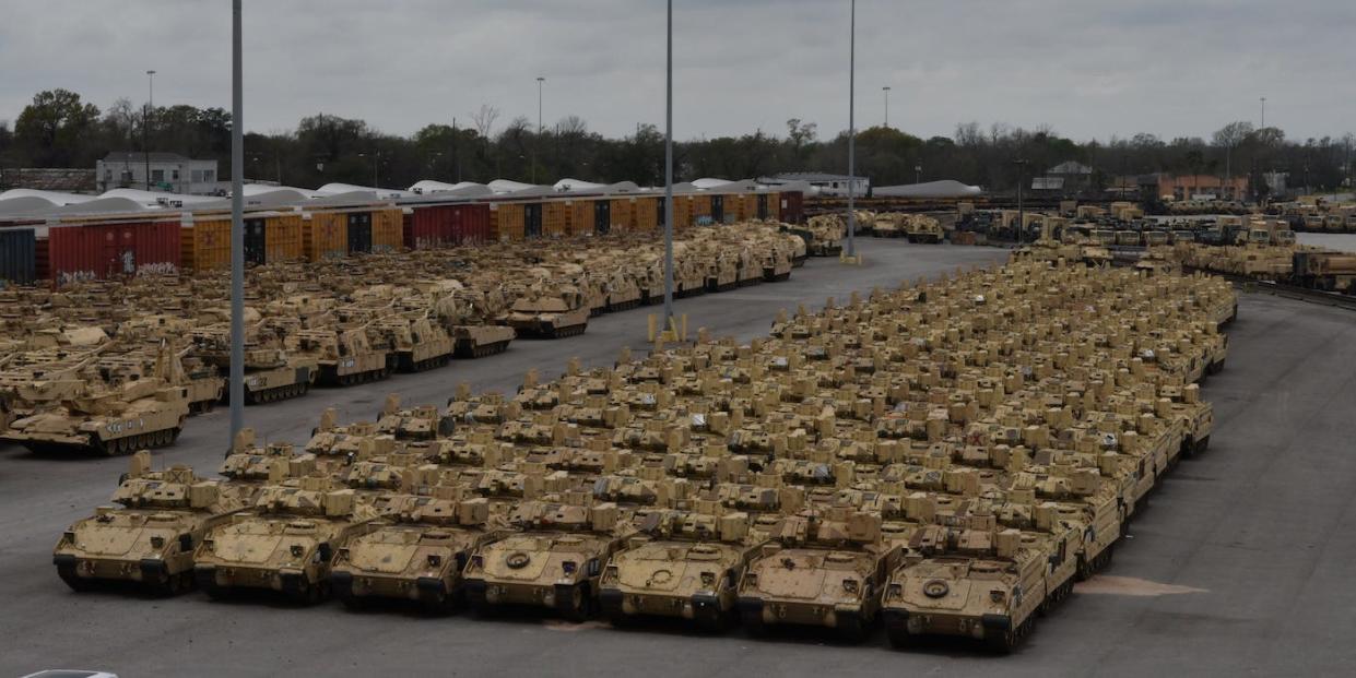 Army armored vehicles