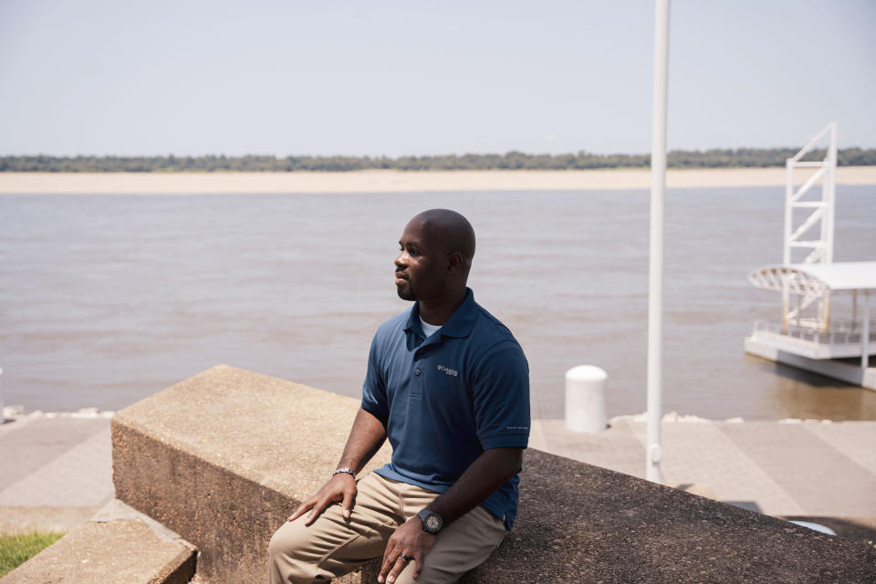 Charles Finkley, the director of Tunica County Chamber and Economic Development, at the Tunica River Park.  (Andrea Morales for NBC News)