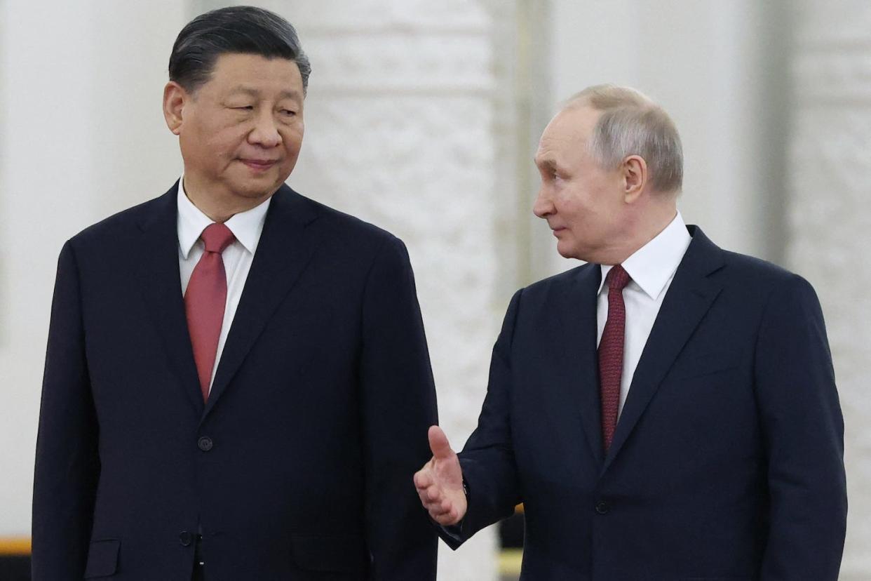 Der chinesische Staatschef Xi Jinping und der russische Präsident Wladimir Putin. - Copyright: Sergei Karpukhin/Sputnik/AFP via Getty Images