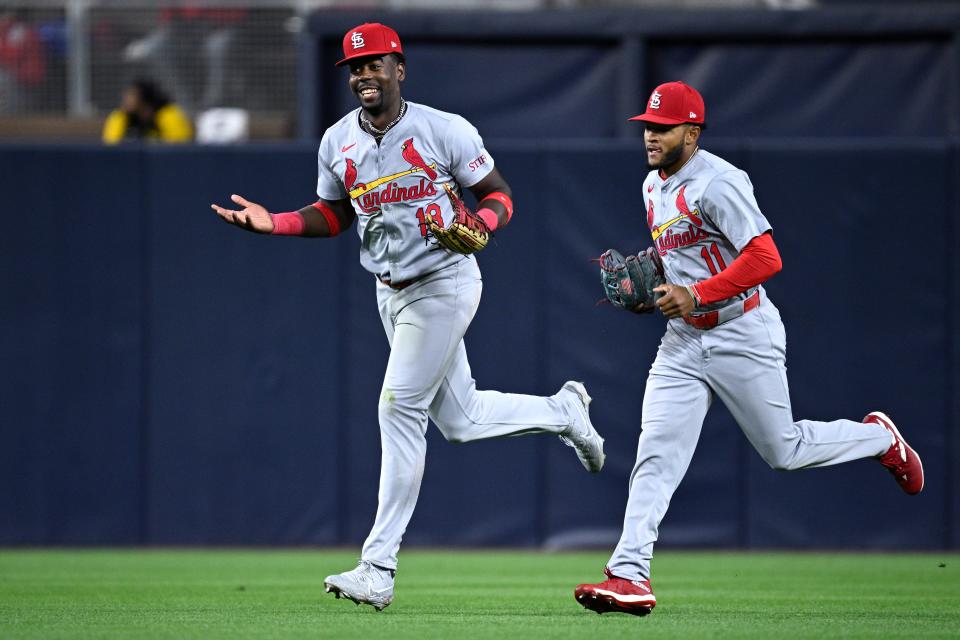 Jordan Walker and Victor Scott II have been everyday outfielders for St. Louis.