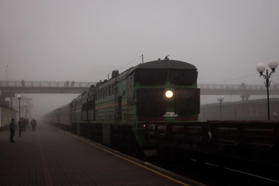 A train arrives in Kherson train station. Ukrainian forces took control of Kherson last week, as well as swaths of its surrounding region, after Russia pulled its forces back to the other side of the Dnipro river. (Getty Images)