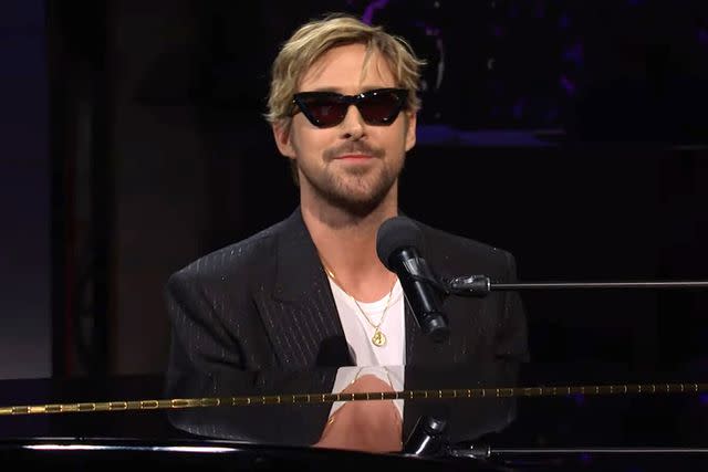 <p>Saturday Night Live/YouTube</p> Ryan Gosling hosts 'SNL' on April 143