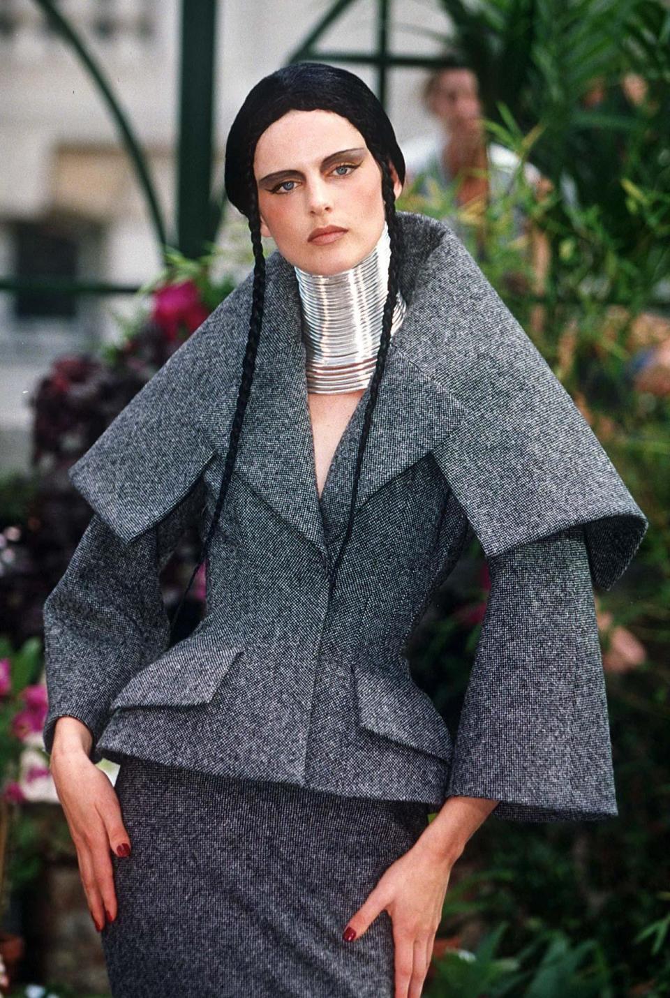 Stella Tennant wears Dior by John Galliano at Paris Fashion Week in 1997Steve Wood/REX