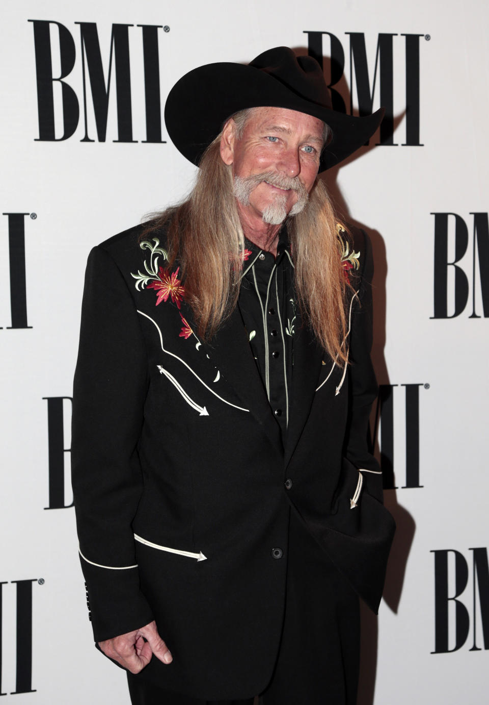 Dean Dillon arrives for the BMI Country Awards on Tuesday, Nov. 5, 2013, in Nashville, Tenn. Dillion is being honored as a BMI Icon at the show. (AP Photo/Mark Humphrey)
