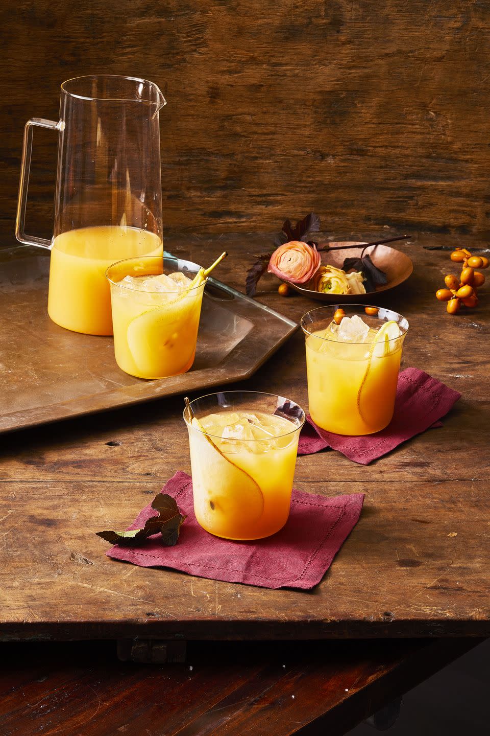 <p>Sweet pear nectar gets kicked-up with spiced rum and ginger beer. Talk about a one-two punch.</p><p><em><a href="https://www.goodhousekeeping.com/food-recipes/party-ideas/a29417605/fall-punch-recipe/" rel="nofollow noopener" target="_blank" data-ylk="slk:Get the recipe for Fall Punch »;elm:context_link;itc:0;sec:content-canvas" class="link ">Get the recipe for Fall Punch »</a></em></p>