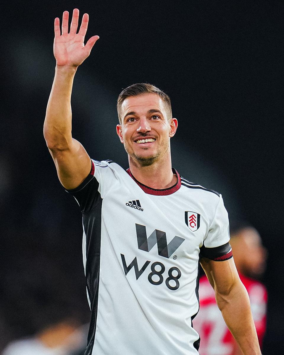 Cedric Soares with Fulham (Photo via Cedric on Twitter)