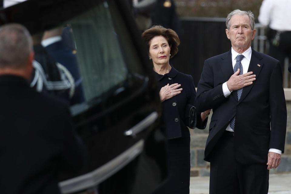 <p>Former President George W. Bush and former First Lady Laura Bush.</p>