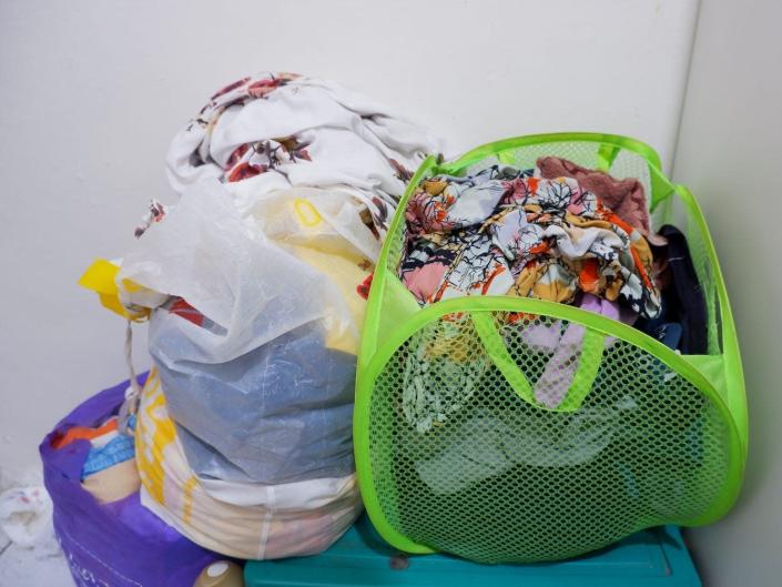 Dirty clothes quickly pile up in Kathryn Finkelstein&#39;s Disney hotel rooms.